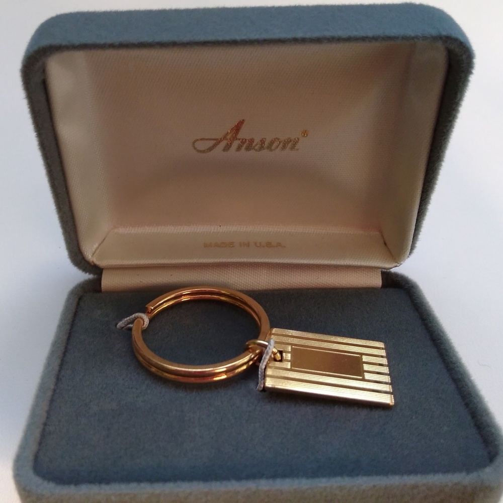 Anson Gold Plated Keychain NEW